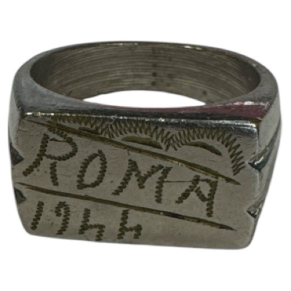 Vintage WWII ROMA 1944 Trench Art Souvenir Ring Size 11.5